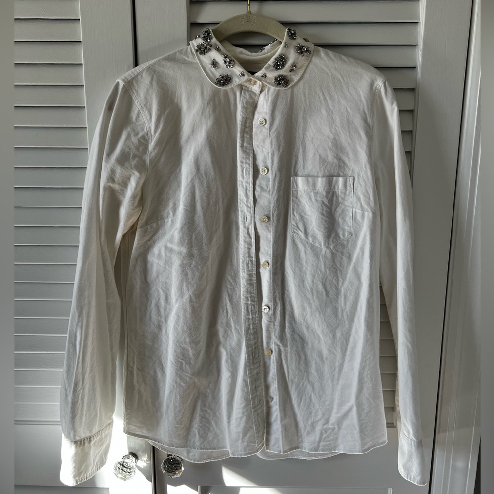 J.Crew button down with embellish collar